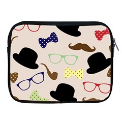 Moustache Hat Bowler Apple Ipad 2/3/4 Zipper Cases