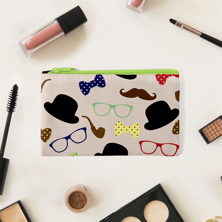 Moustache Hat Bowler Cosmetic Bag (XS)