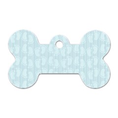 Footprints Pattern Paper Scrapbooking Blue Dog Tag Bone (one Side)