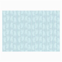 Footprints Pattern Paper Scrapbooking Blue Large Glasses Cloth