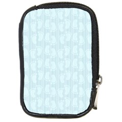 Footprints Pattern Paper Scrapbooking Blue Compact Camera Leather Case