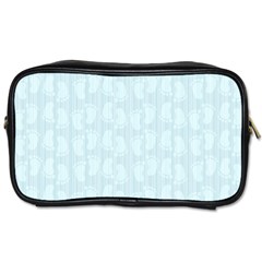 Footprints Pattern Paper Scrapbooking Blue Toiletries Bag (one Side)