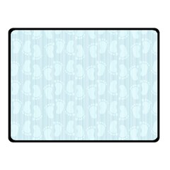 Footprints Pattern Paper Scrapbooking Blue Fleece Blanket (small)