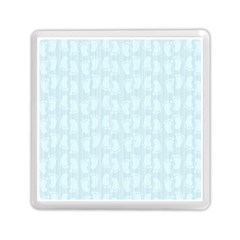 Footprints Pattern Paper Scrapbooking Blue Memory Card Reader (square)