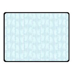 Footprints Pattern Paper Scrapbooking Blue Double Sided Fleece Blanket (small) 