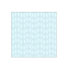 Footprints Pattern Paper Scrapbooking Blue Satin Bandana Scarf