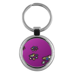 Footprints Paw Animal Track Foot Key Chains (round)  by HermanTelo