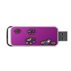 Footprints Paw Animal Track Foot Portable Usb Flash (one Side) by HermanTelo