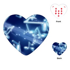 Music Sound Musical Love Melody Playing Cards (heart)