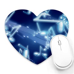 Music Sound Musical Love Melody Heart Mousepads