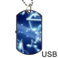 Music Sound Musical Love Melody Dog Tag Usb Flash (one Side)