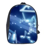 Music Sound Musical Love Melody School Bag (XL) Front