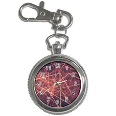 Light Fiber Black Fractal Art Key Chain Watches by HermanTelo