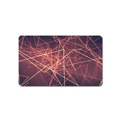 Light Fiber Black Fractal Art Magnet (name Card) by HermanTelo