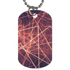 Light Fiber Black Fractal Art Dog Tag (one Side) by HermanTelo