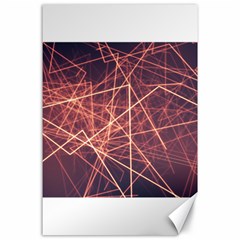 Light Fiber Black Fractal Art Canvas 24  X 36  by HermanTelo