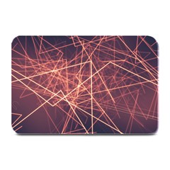 Light Fiber Black Fractal Art Plate Mats by HermanTelo