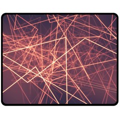 Light Fiber Black Fractal Art Fleece Blanket (medium) 