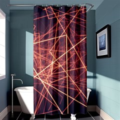 Light Fiber Black Fractal Art Shower Curtain 36  X 72  (stall) 