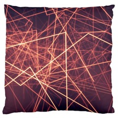 Light Fiber Black Fractal Art Large Cushion Case (one Side)