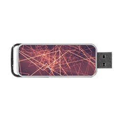 Light Fiber Black Fractal Art Portable Usb Flash (one Side)