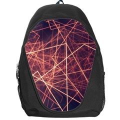 Light Fiber Black Fractal Art Backpack Bag