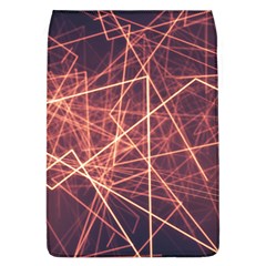 Light Fiber Black Fractal Art Removable Flap Cover (l)