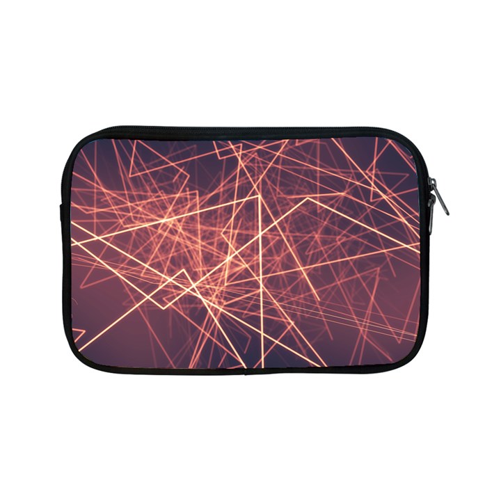 Light Fiber Black Fractal Art Apple iPad Mini Zipper Cases