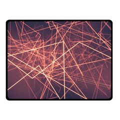 Light Fiber Black Fractal Art Double Sided Fleece Blanket (small) 