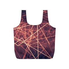 Light Fiber Black Fractal Art Full Print Recycle Bag (s)