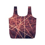 Light Fiber Black Fractal Art Full Print Recycle Bag (S) Front