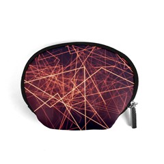 Light Fiber Black Fractal Art Accessory Pouch (small) by HermanTelo