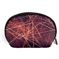 Light Fiber Black Fractal Art Accessory Pouch (large)