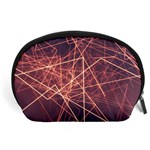 Light Fiber Black Fractal Art Accessory Pouch (Large) Front