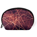 Light Fiber Black Fractal Art Accessory Pouch (Large) Back