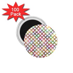 Grid Colorful Multicolored Square 1 75  Magnets (100 Pack)  by HermanTelo