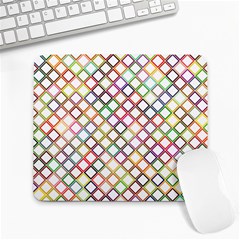 Grid Colorful Multicolored Square Large Mousepads by HermanTelo