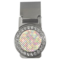 Grid Colorful Multicolored Square Money Clips (cz)  by HermanTelo