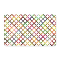 Grid Colorful Multicolored Square Magnet (rectangular) by HermanTelo