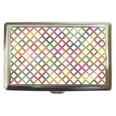 Grid Colorful Multicolored Square Cigarette Money Case