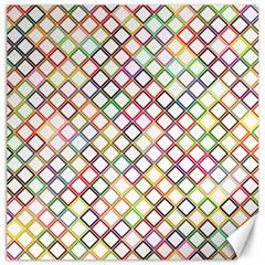 Grid Colorful Multicolored Square Canvas 16  X 16 