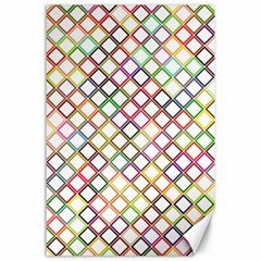 Grid Colorful Multicolored Square Canvas 24  X 36 