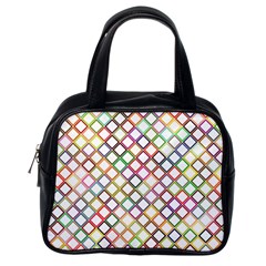 Grid Colorful Multicolored Square Classic Handbag (one Side) by HermanTelo