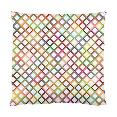 Grid Colorful Multicolored Square Standard Cushion Case (one Side)