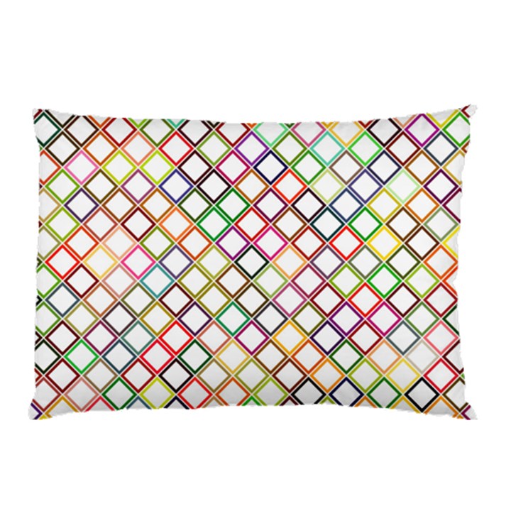 Grid Colorful Multicolored Square Pillow Case