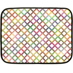 Grid Colorful Multicolored Square Double Sided Fleece Blanket (mini)  by HermanTelo