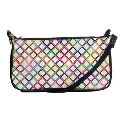 Grid Colorful Multicolored Square Shoulder Clutch Bag by HermanTelo