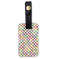 Grid Colorful Multicolored Square Luggage Tags (one Side)  by HermanTelo