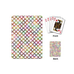 Grid Colorful Multicolored Square Playing Cards (mini)