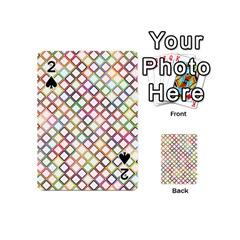 Grid Colorful Multicolored Square Playing Cards Double Sided (mini)